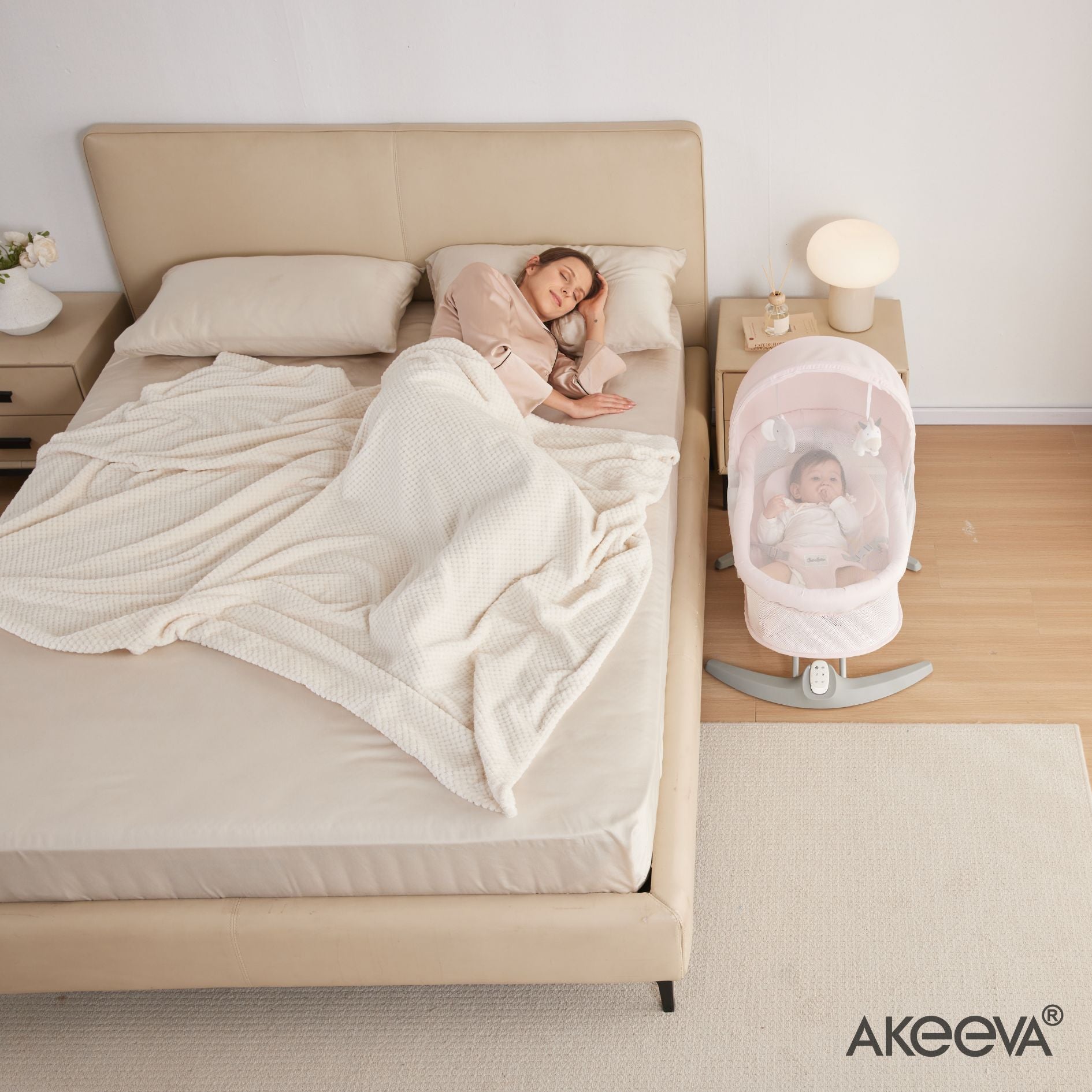 Akeeva Newborn to Toddler Reclinable Automatic Cot Swing (NERU)