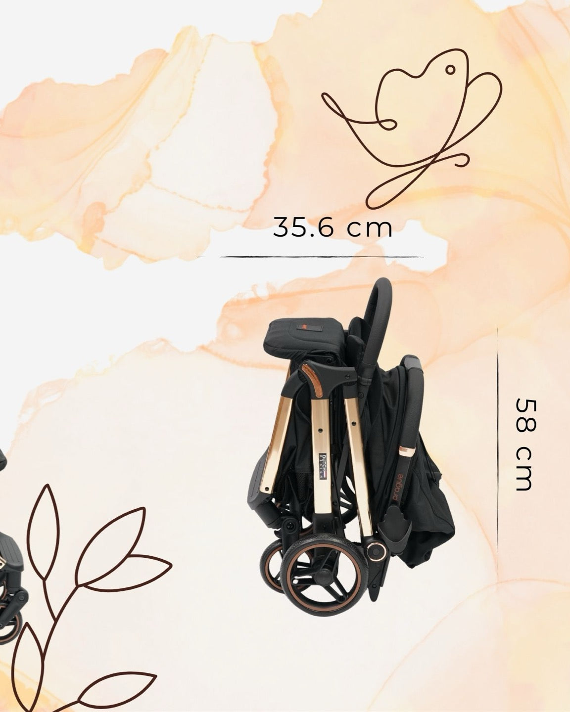 Akeeva High Seater Self-Fold Travel Stroller (Prague)