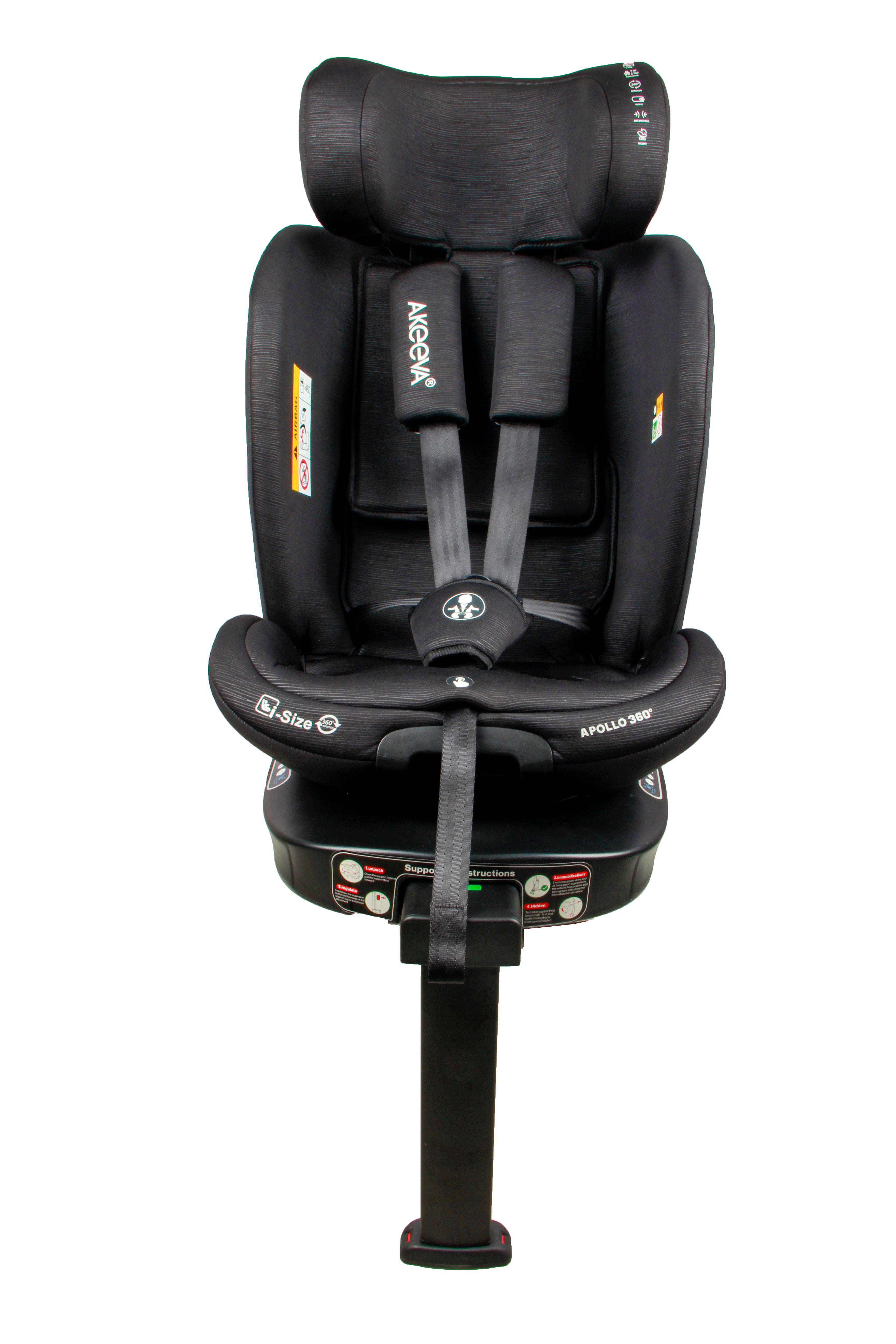 Akeeva 360 Rotate Isofix Carseat w/latch and Leg Support (APOLLO 360) w/ICC.