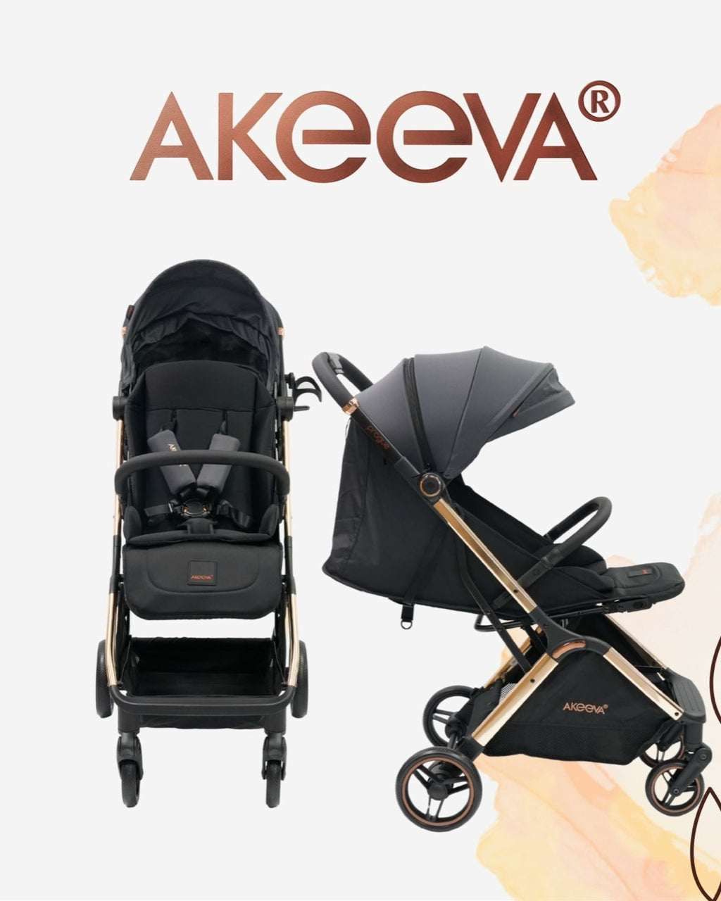 Akeeva High Seater Self-Fold Travel Stroller (Prague)
