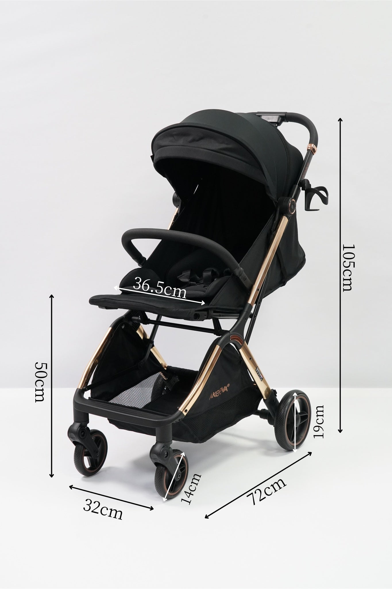 Akeeva High Seater Self-Fold Travel Stroller (Prague)