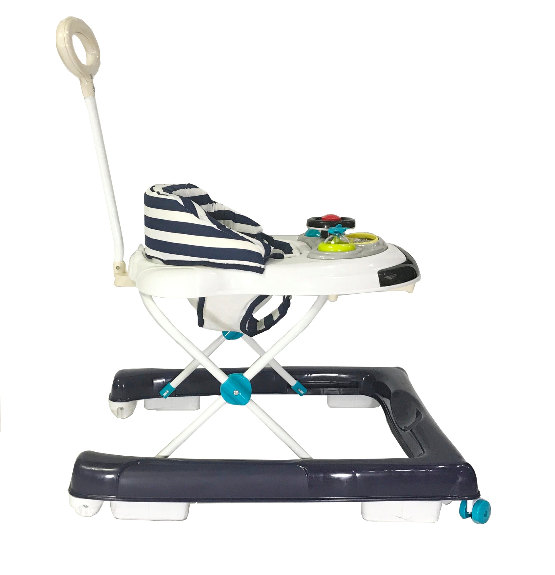 Akeeva Luxury U Shape Walker w/ Parent Handle (Blue)