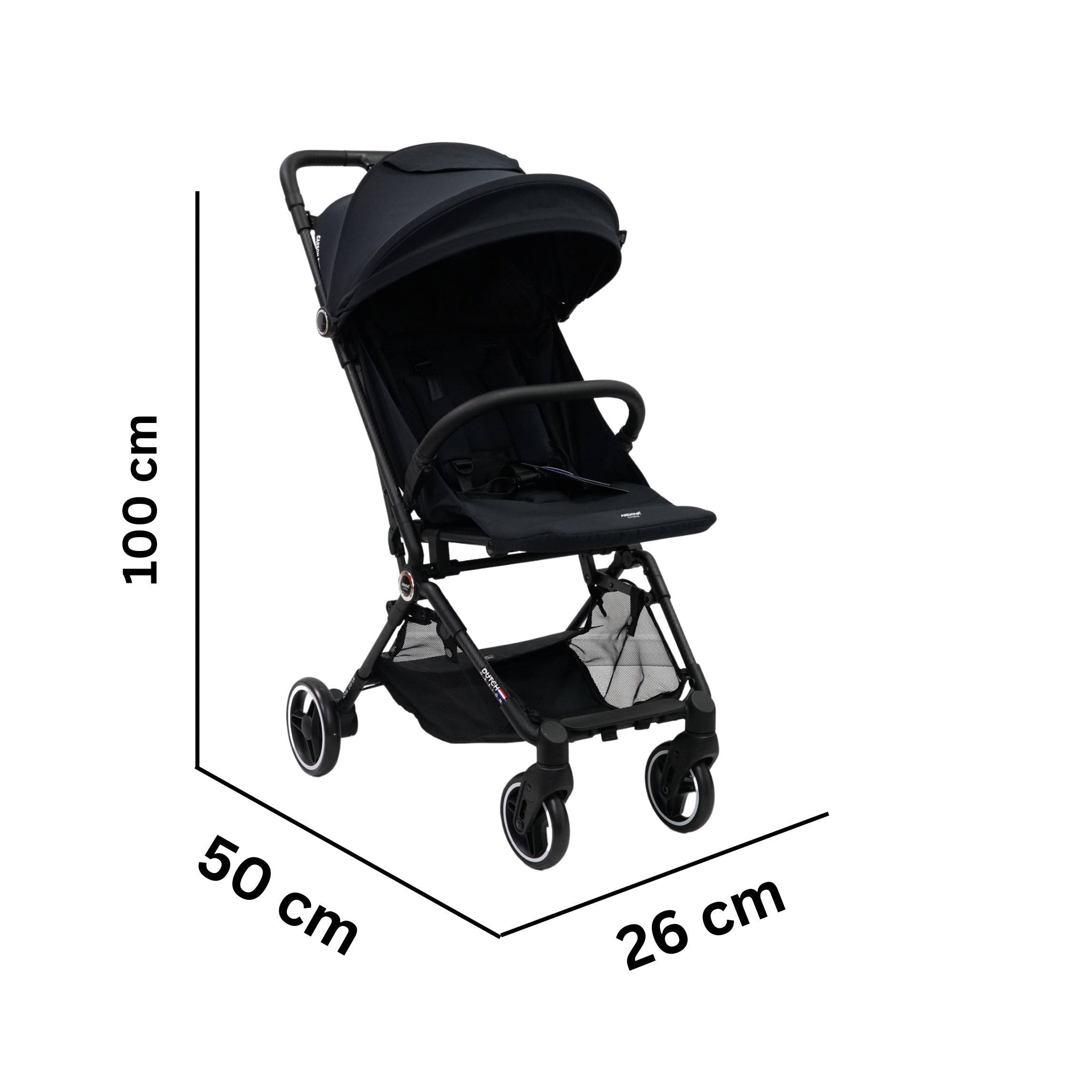 Akeeva Carbon Fiber Stroller (Carbon-F) Cabin Sized