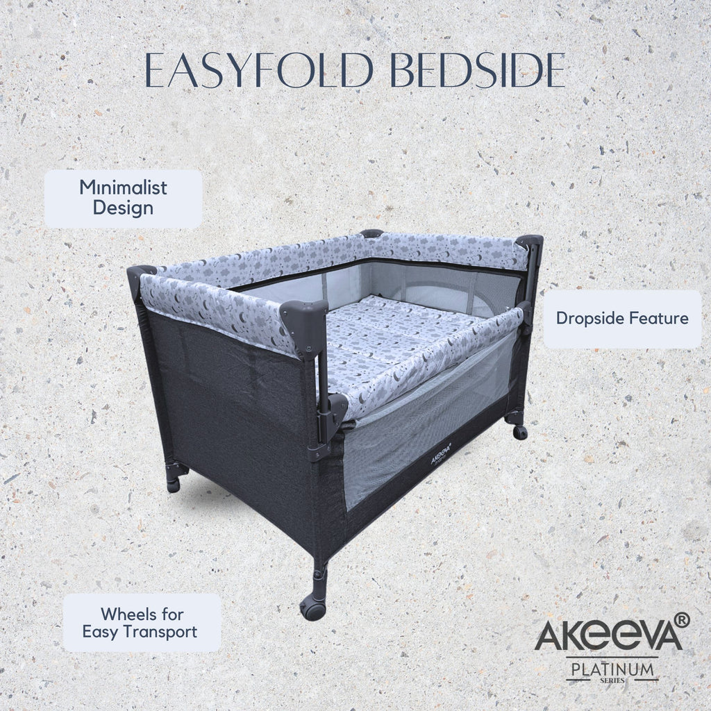 Akeeva Luxury Easyfold CO-SLEEPER Playpen w/changer (Easyfold Sidebed)