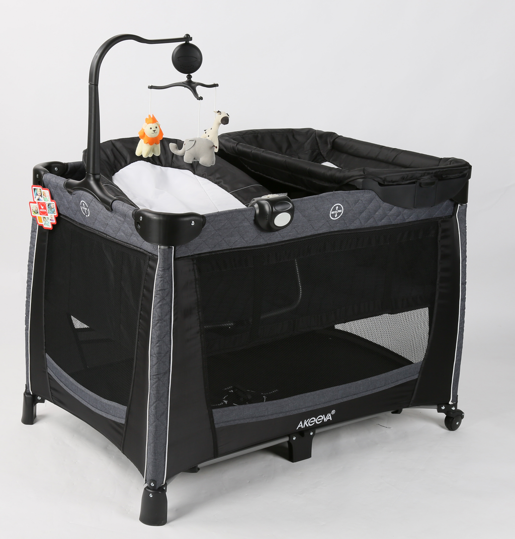 Akeeva Luxury Playpen w/changer and snoozer  (Sage)