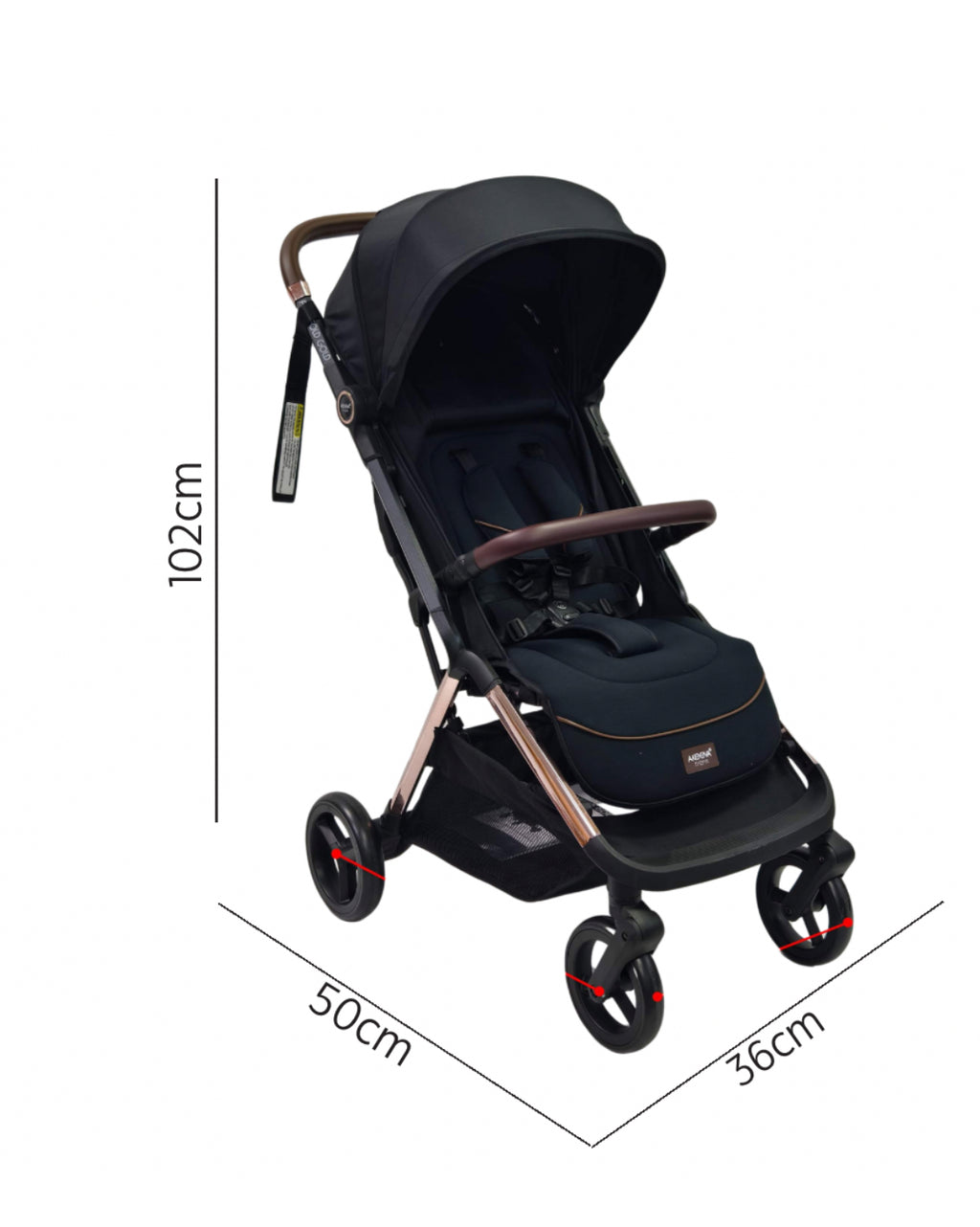 Akeeva Luxury Self-Fold Travel Stroller (Autofold Gold X)