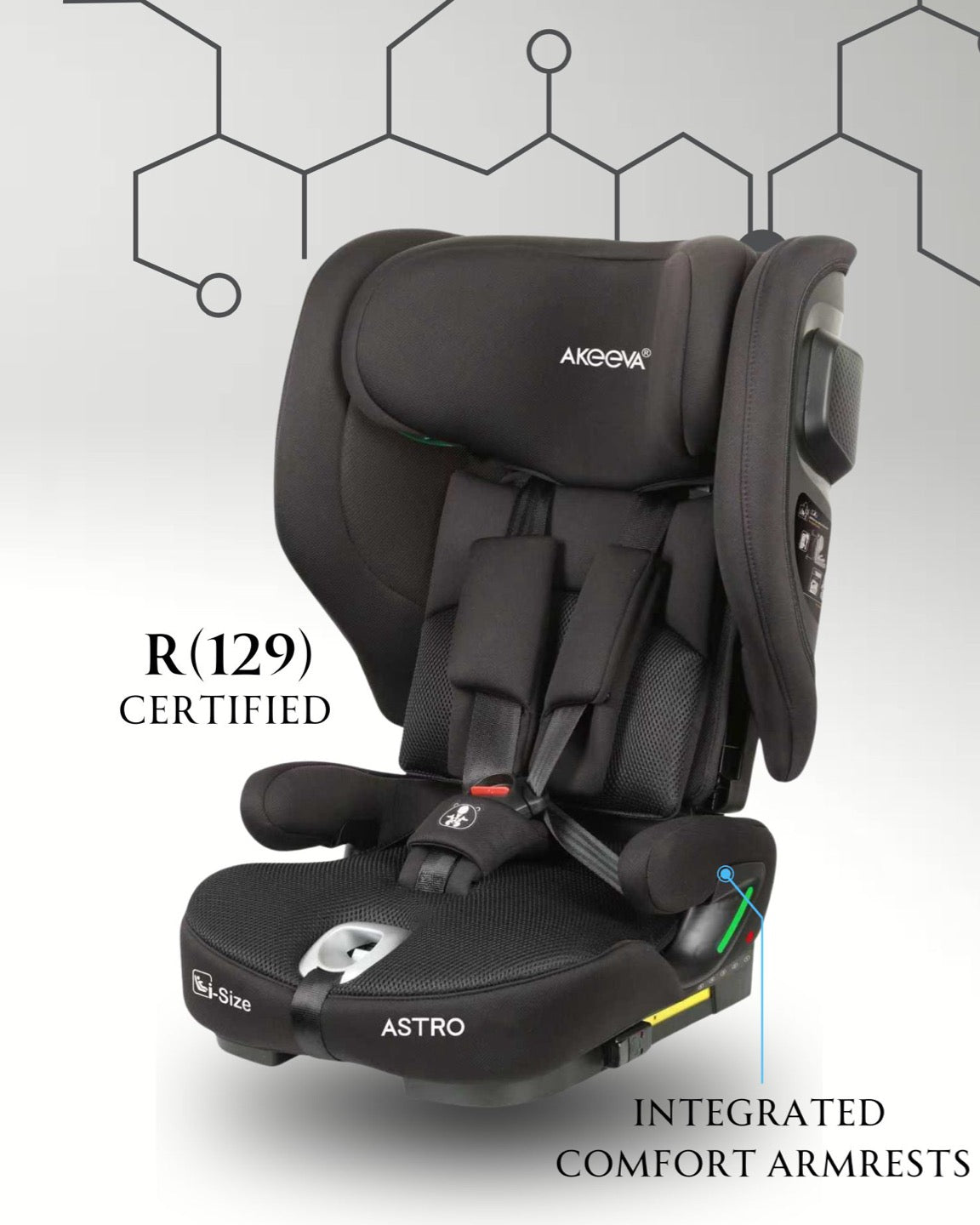 Akeeva Foldable Reclinable Isofix Carseat w/latch (ASTRO) w/ICC