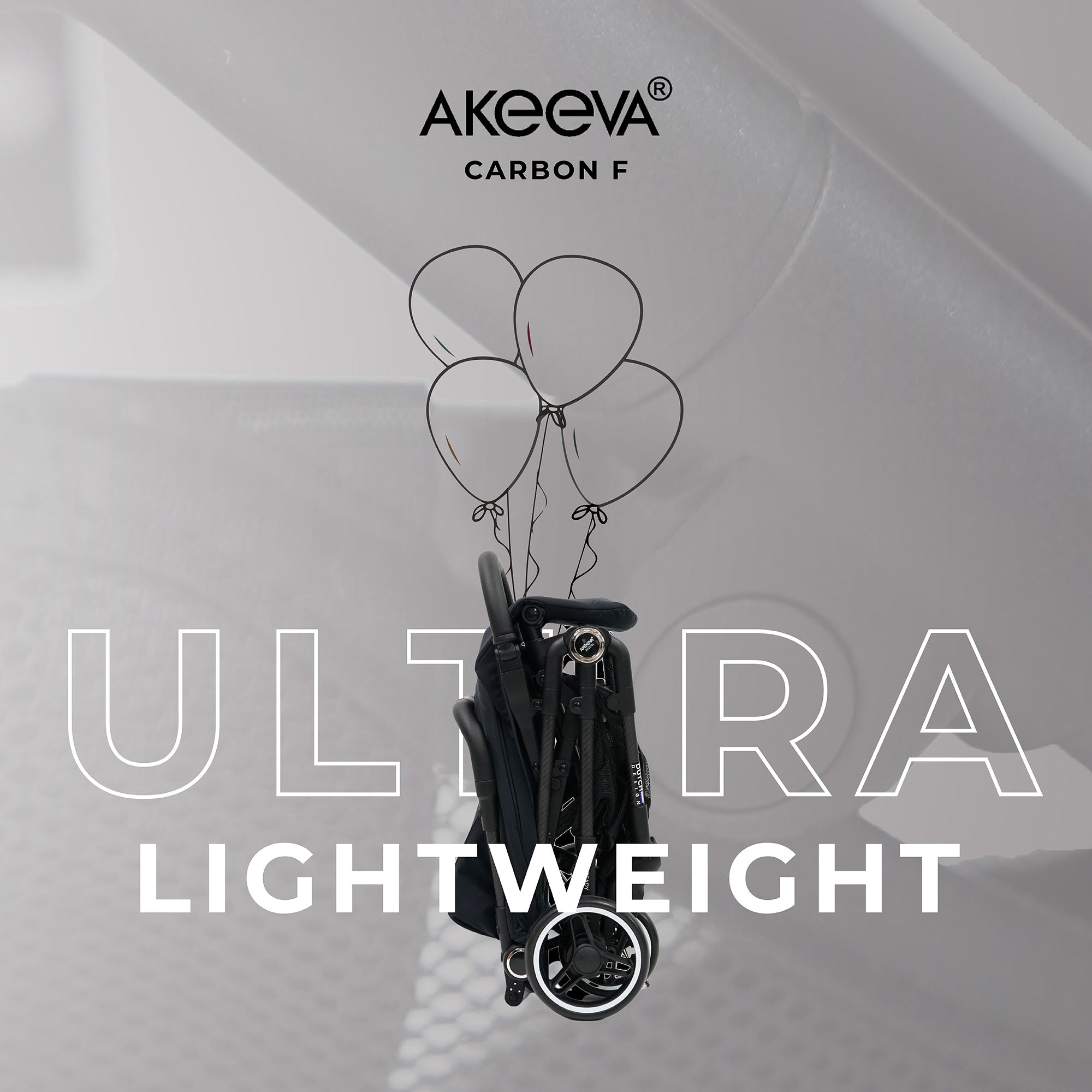 Akeeva Carbon Fiber Stroller (Carbon-F) Cabin Sized