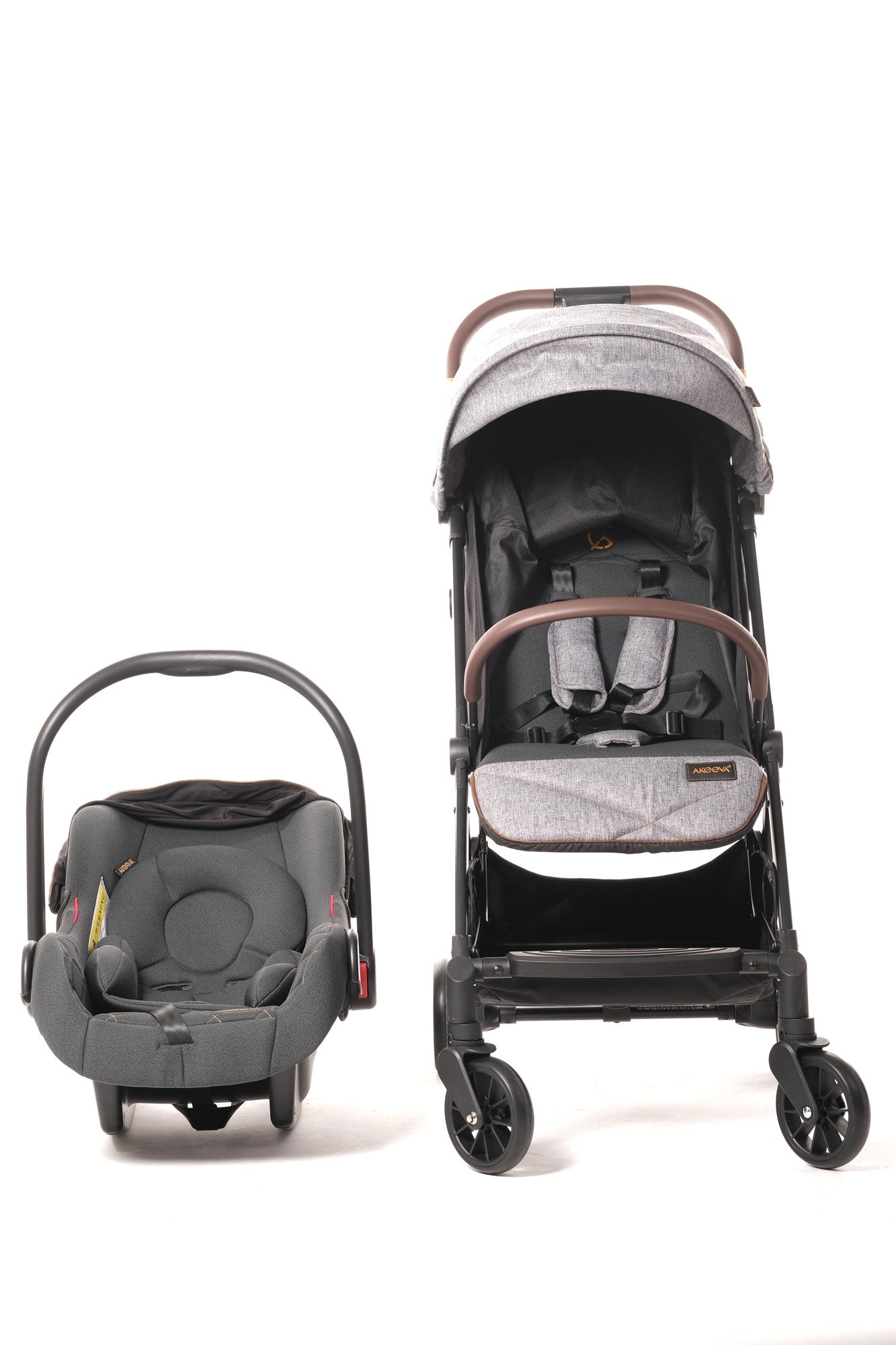 Akeeva Self-Fold Travel Stroller w/ Carseat Travel System (I-fold Plus)