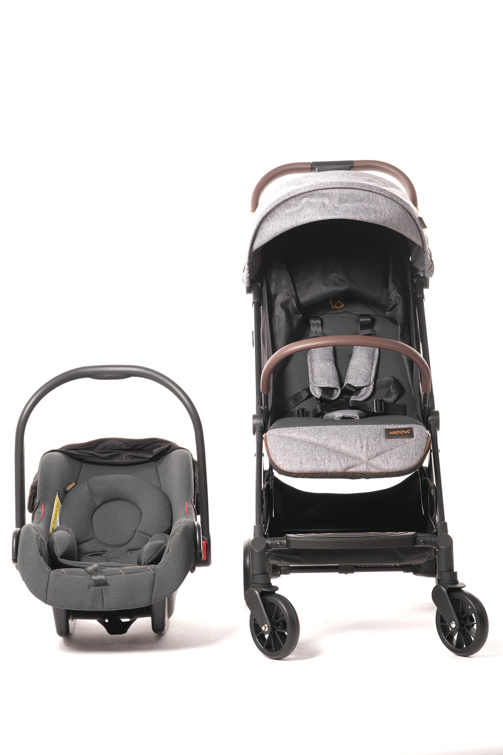 Akeeva Self-Fold Travel Stroller w/ Carseat Travel System (I-fold Plus)