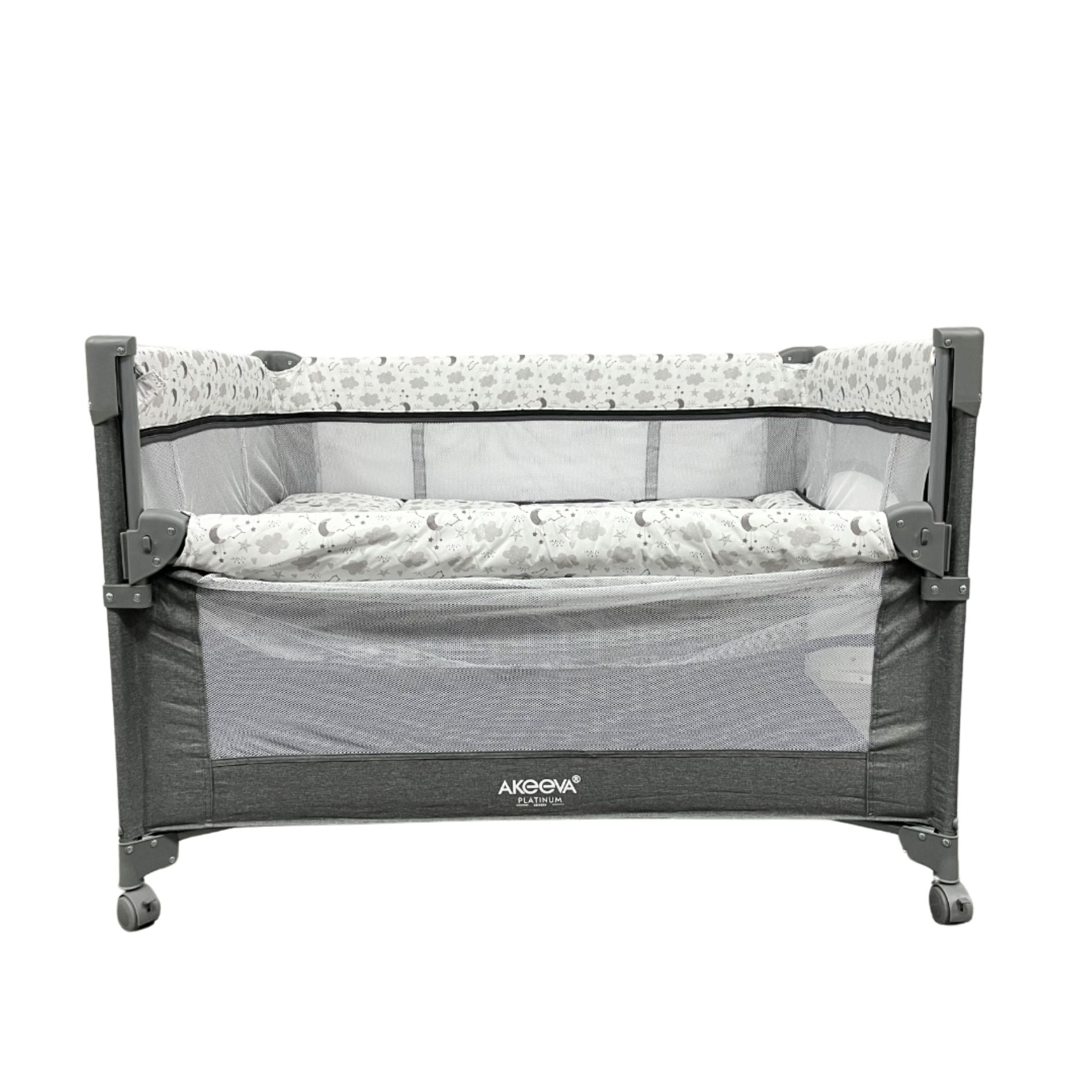 Akeeva Luxury Easyfold CO-SLEEPER Playpen w/changer (Easyfold Sidebed)