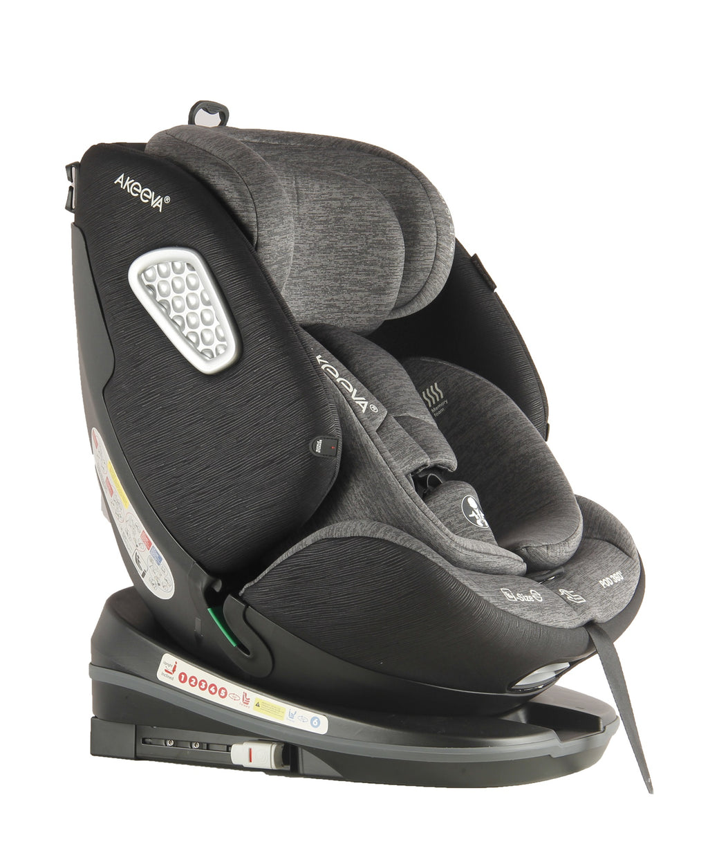 Akeeva 360 Rotate Isofix Carseat w/latch and Cocoon Protection (POD 360) w/ICC