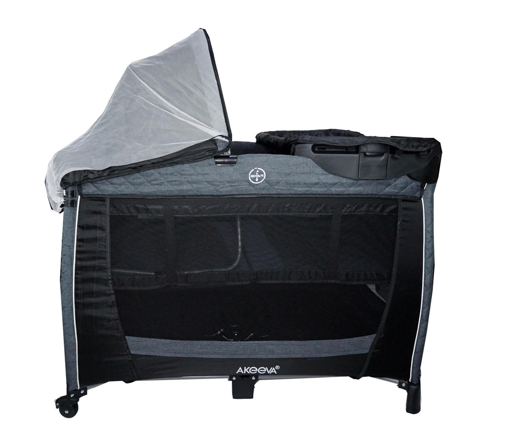Akeeva Luxury Playpen w/changer and snoozer  (Sage)