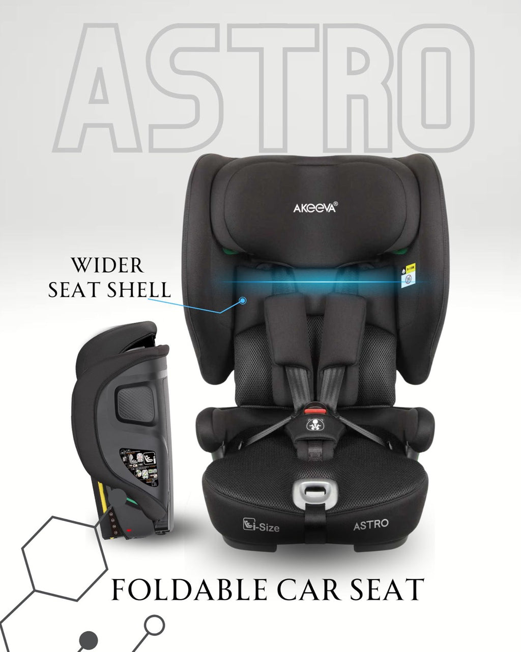 Akeeva Foldable Reclinable Isofix Carseat w/latch (ASTRO) w/ICC