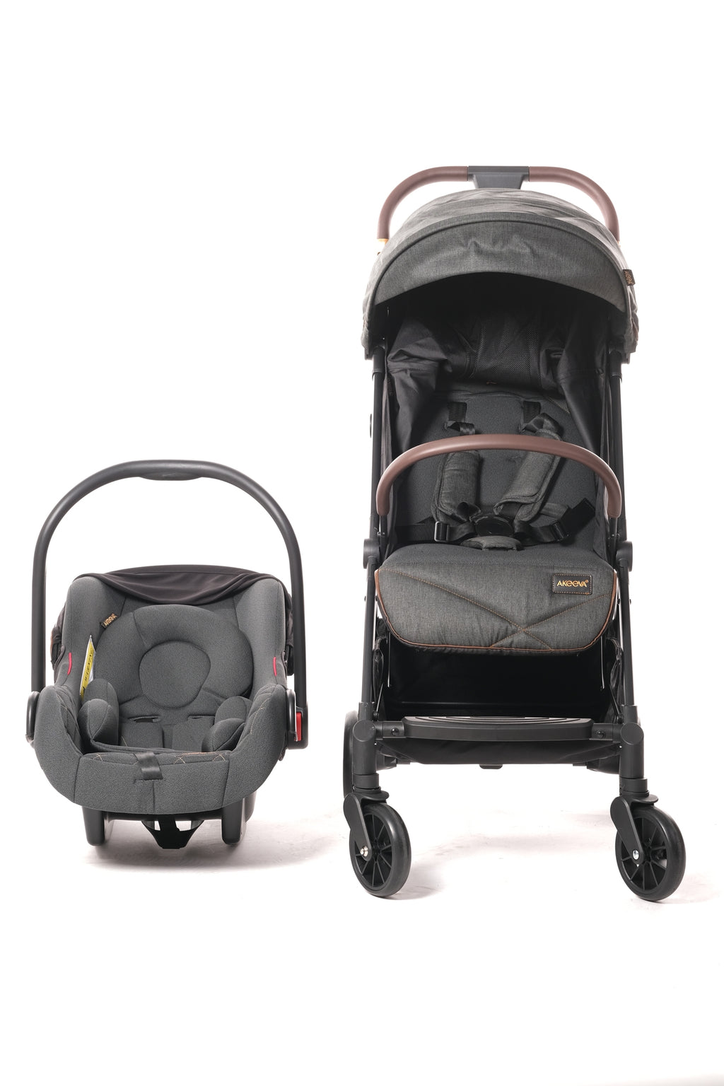 Akeeva Self-Fold Travel Stroller w/ Carseat Travel System (I-fold Plus)
