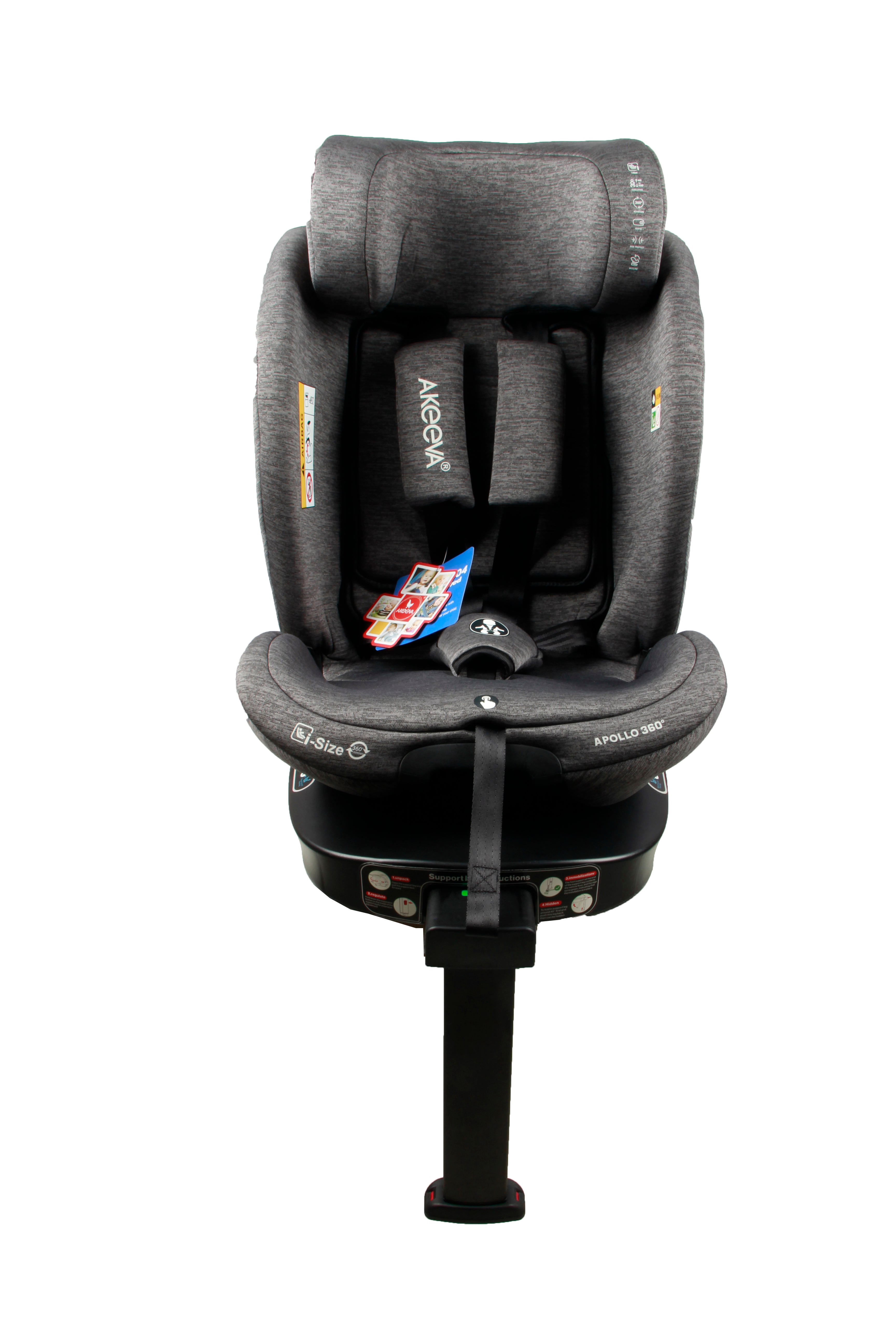 Akeeva 360 Rotate Isofix Carseat w/latch and Leg Support (APOLLO 360) w/ICC.