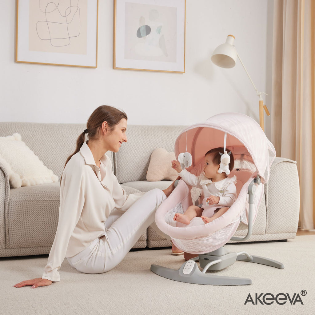 Akeeva Newborn to Toddler Reclinable Automatic Cot Swing (NERU)