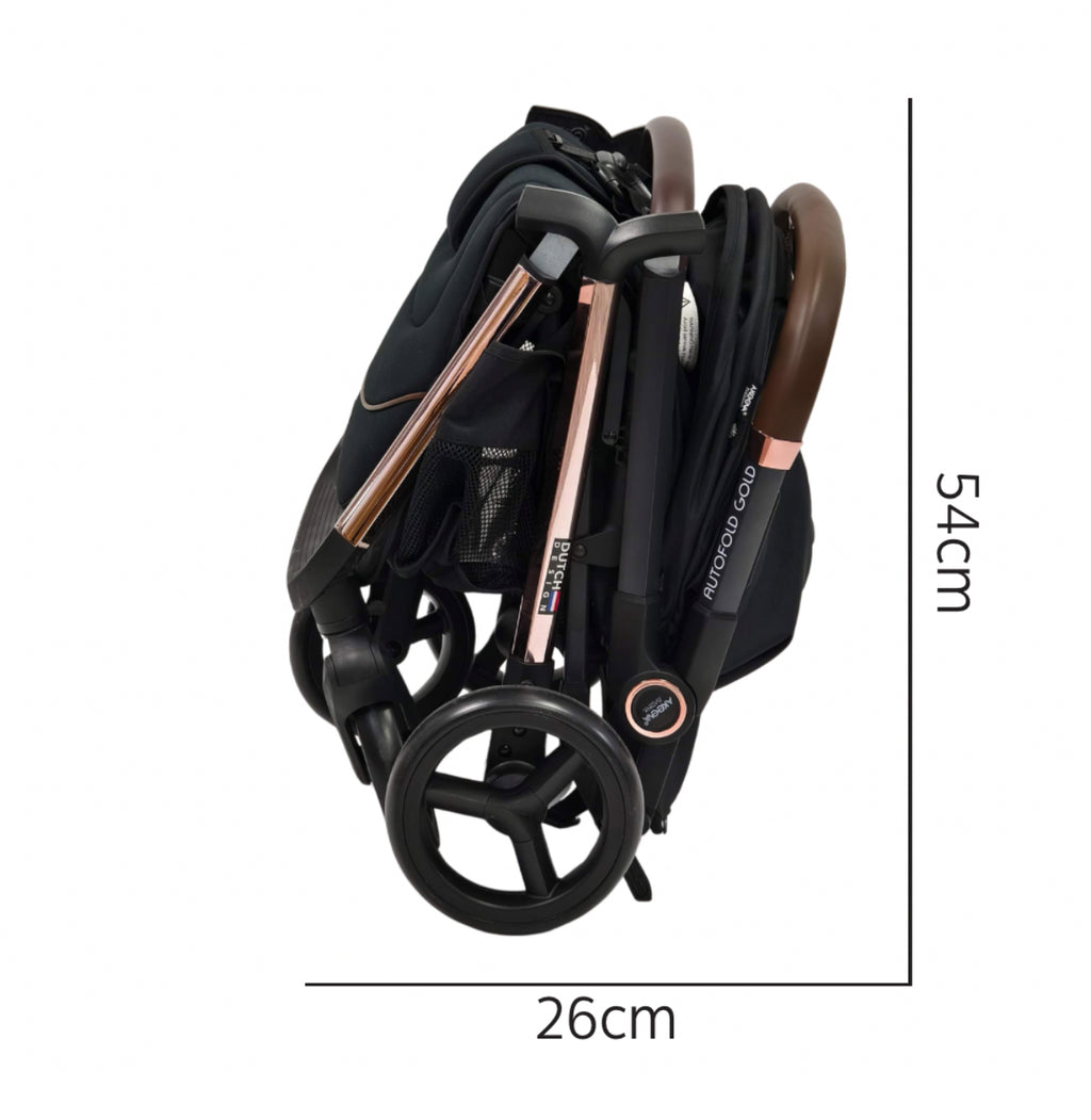 Akeeva Luxury Self-Fold Travel Stroller (Autofold Gold X)