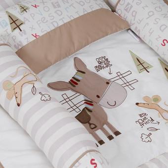 Akeeva AK-439 Comforter and Bolster with Pillow 4-piece Set (Beige) 28x41