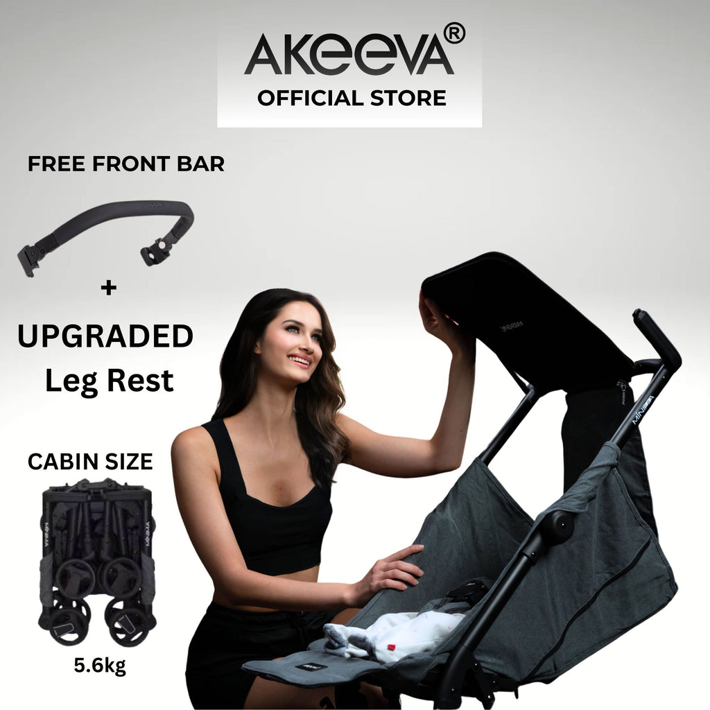 [ONLINE EXCLUSIVE] Akeeva Pocket Stroller (Minima) with extendable legrest and FREE frontbar
