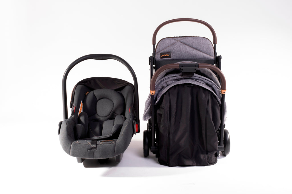 Akeeva Self-Fold Travel Stroller w/ Carseat Travel System (I-fold Plus)
