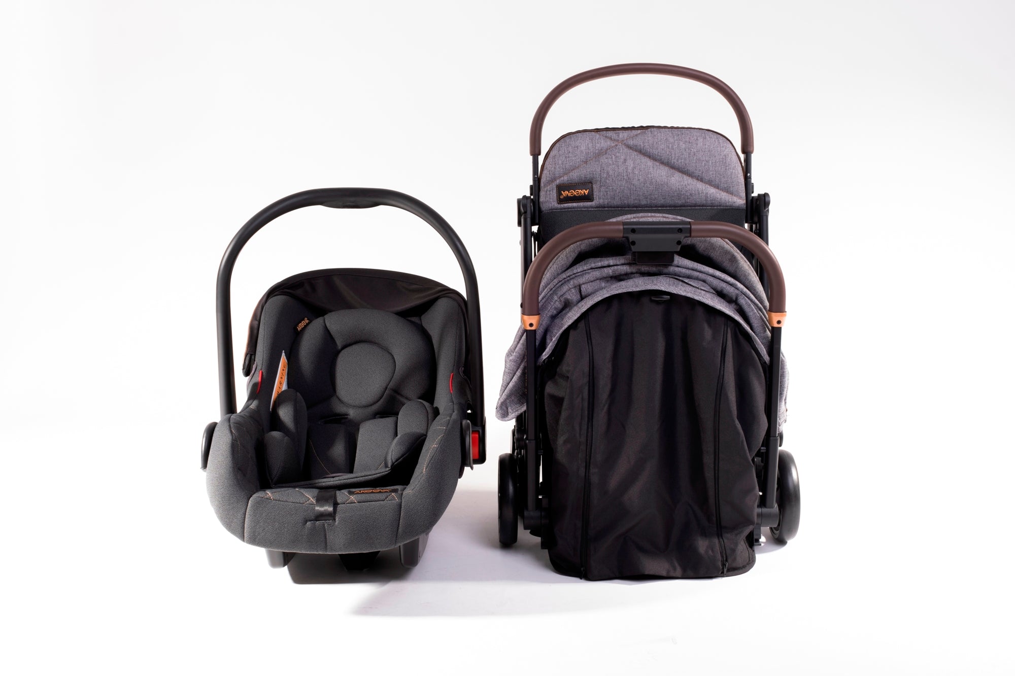 Akeeva Self-Fold Travel Stroller w/ Carseat Travel System (I-fold Plus)