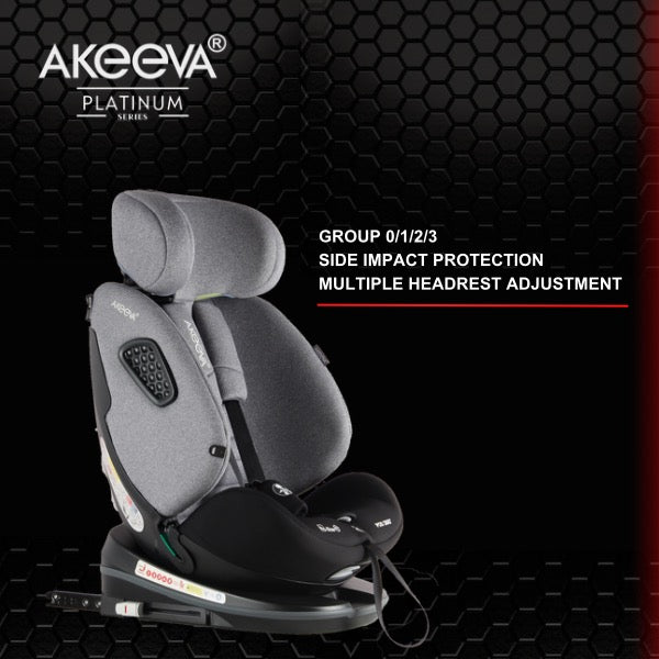 Akeeva 360 Rotate Isofix Carseat w/latch and Cocoon Protection (POD 360) w/ICC