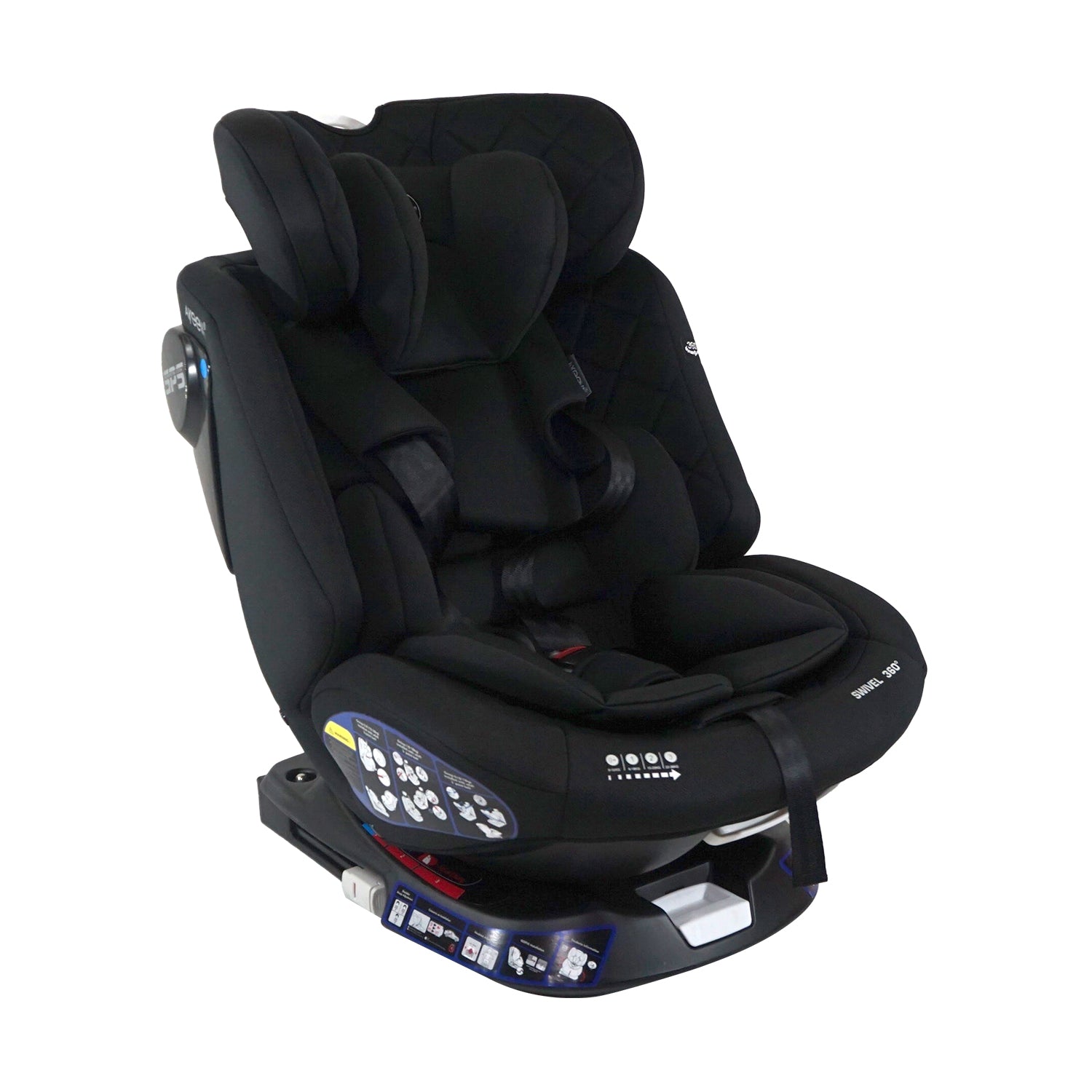 Akeeva 360 Rotate Isofix Carseat w/latch and side protect (Swivel) w/ICC
