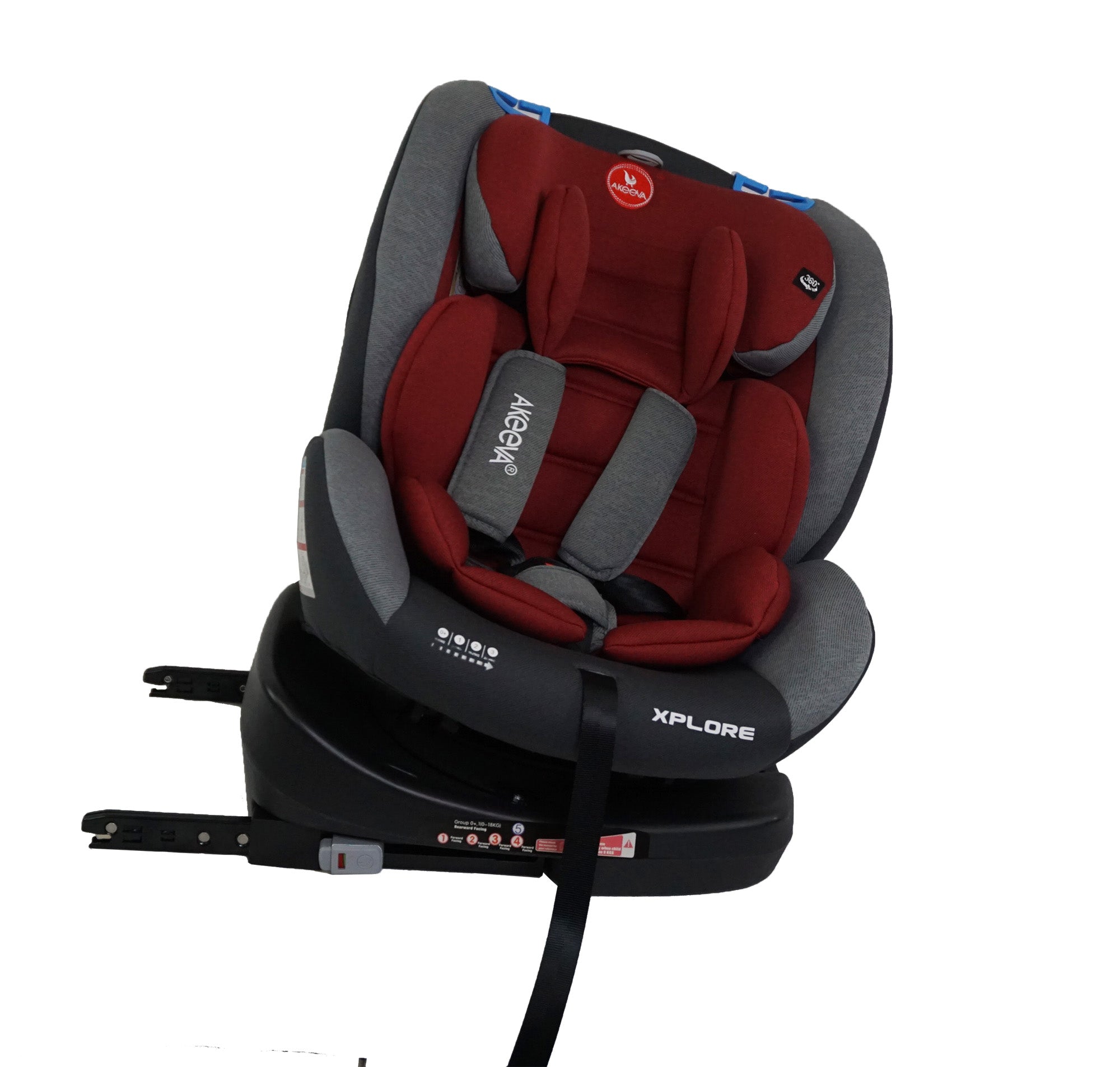 Akeeva 360 Rotate Isofix Carseat w/latch and side protect (Xplore) w/ICC