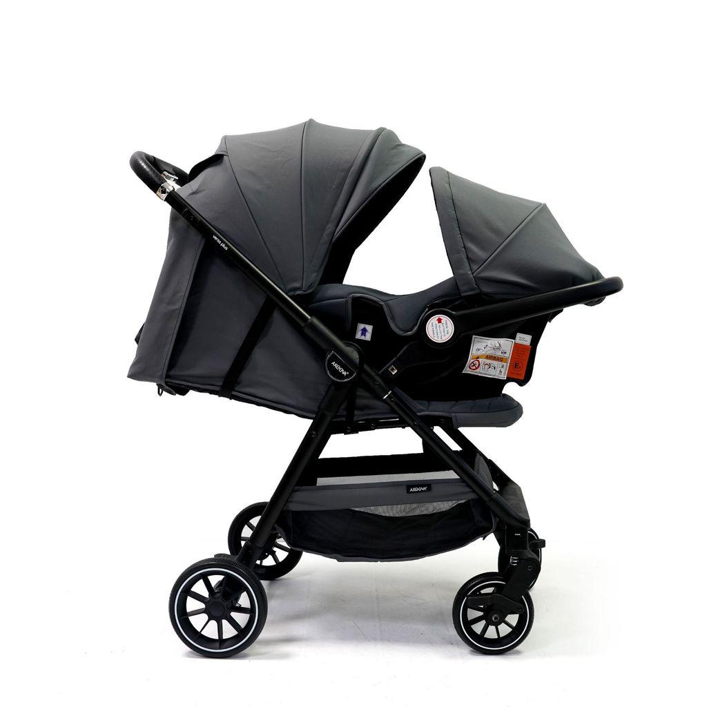 Akeeva Reversible Handle Stroller w/ Carseat Travel System (Versa Plus)