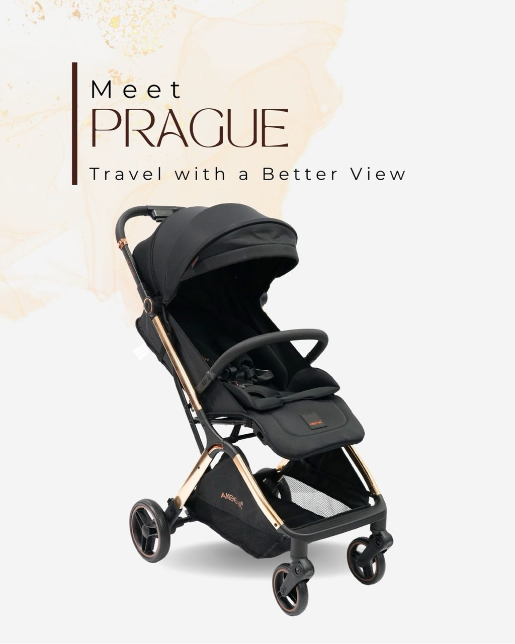 Akeeva High Seater Self-Fold Travel Stroller (Prague)