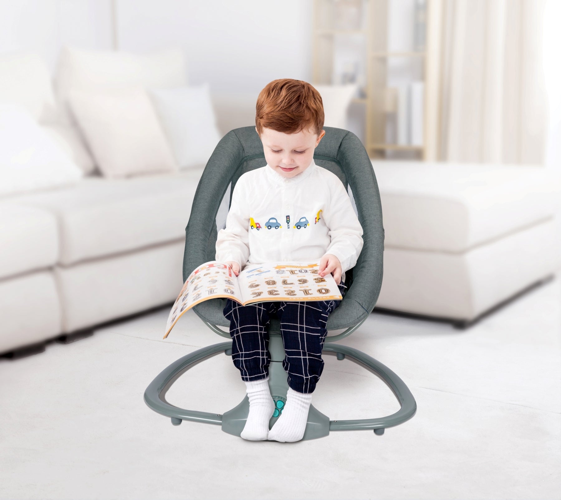 Akeeva Newborn to Toddler Reclinable Automatic Snoozer Swing (SNUGGLI)