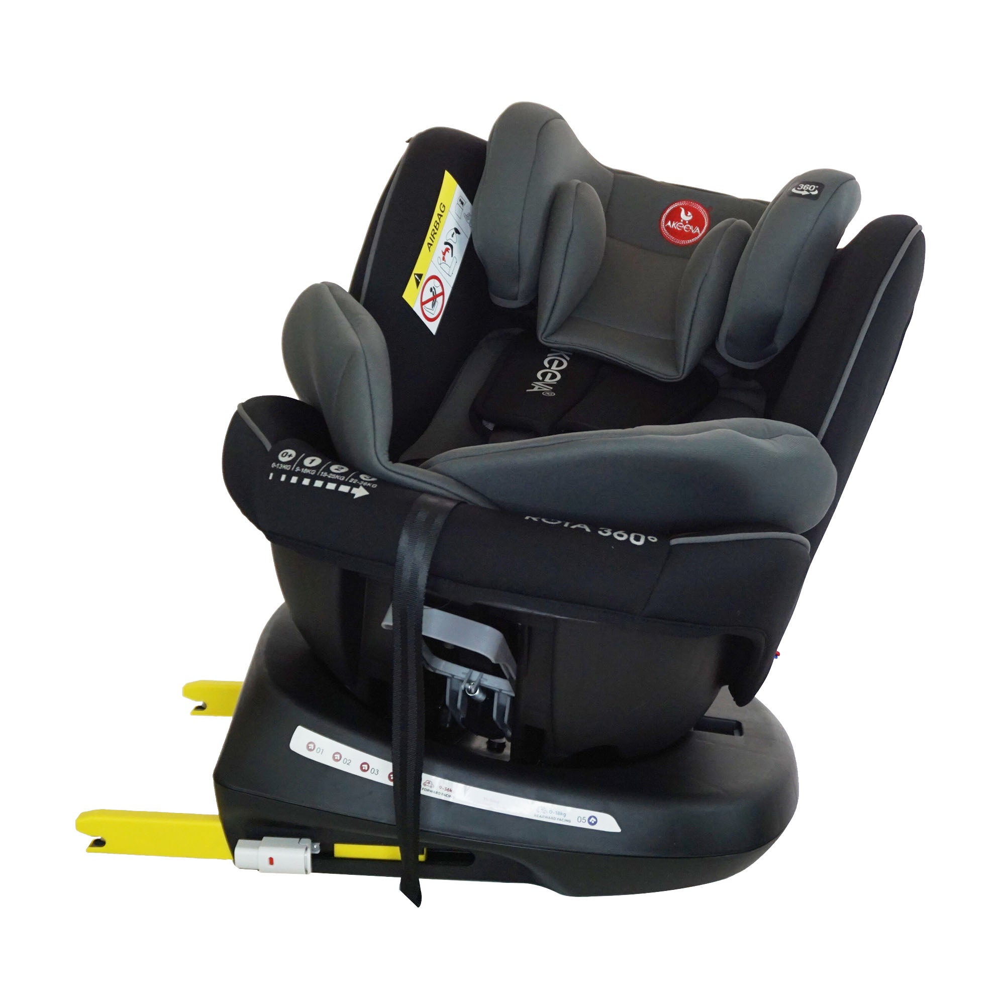 Akeeva 360 Rotate Isofix Carseat w/latch and side impact protection (Rota 360) W/ICC