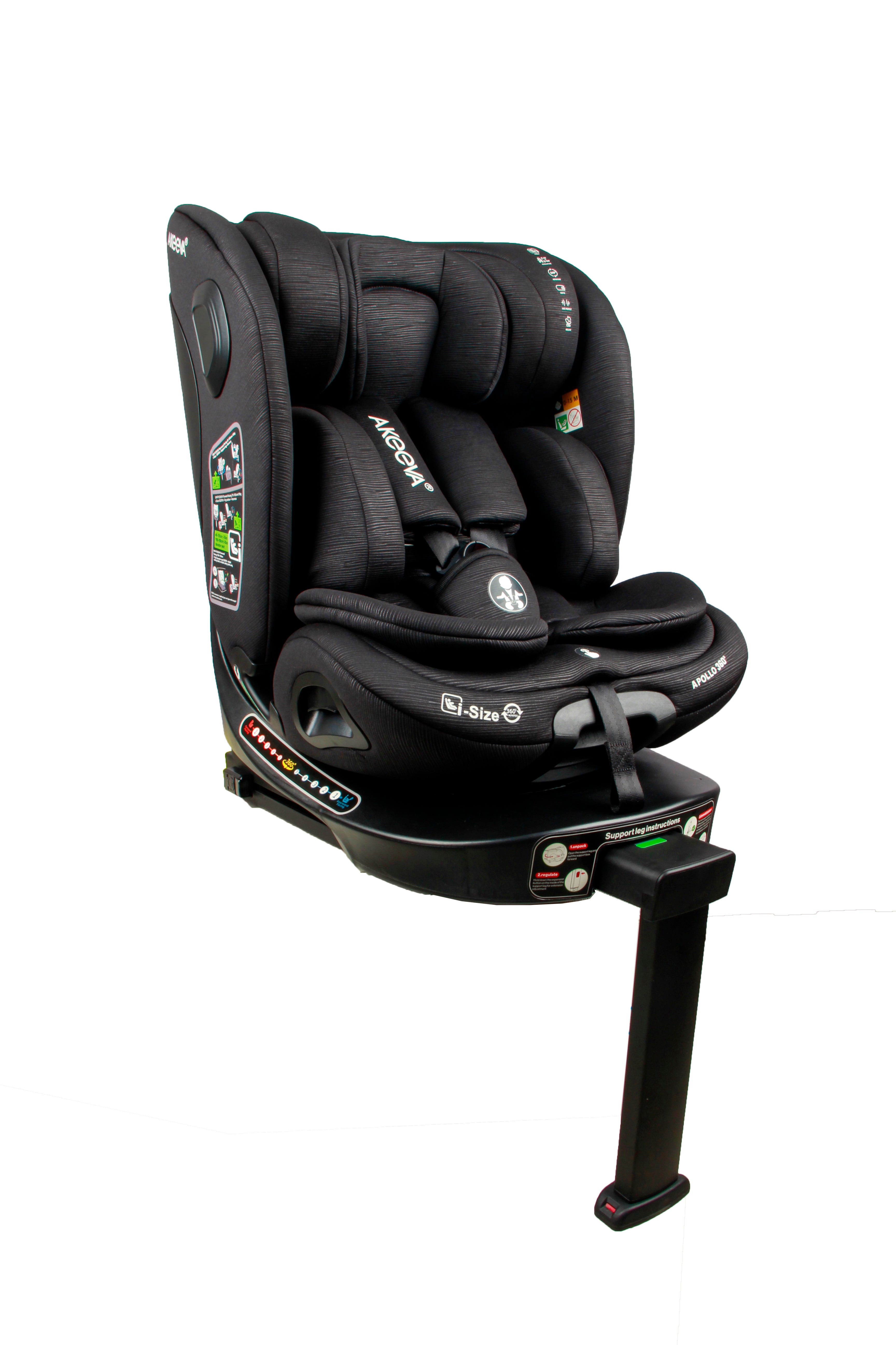 Akeeva 360 Rotate Isofix Carseat w/latch and Leg Support (APOLLO 360) w/ICC.