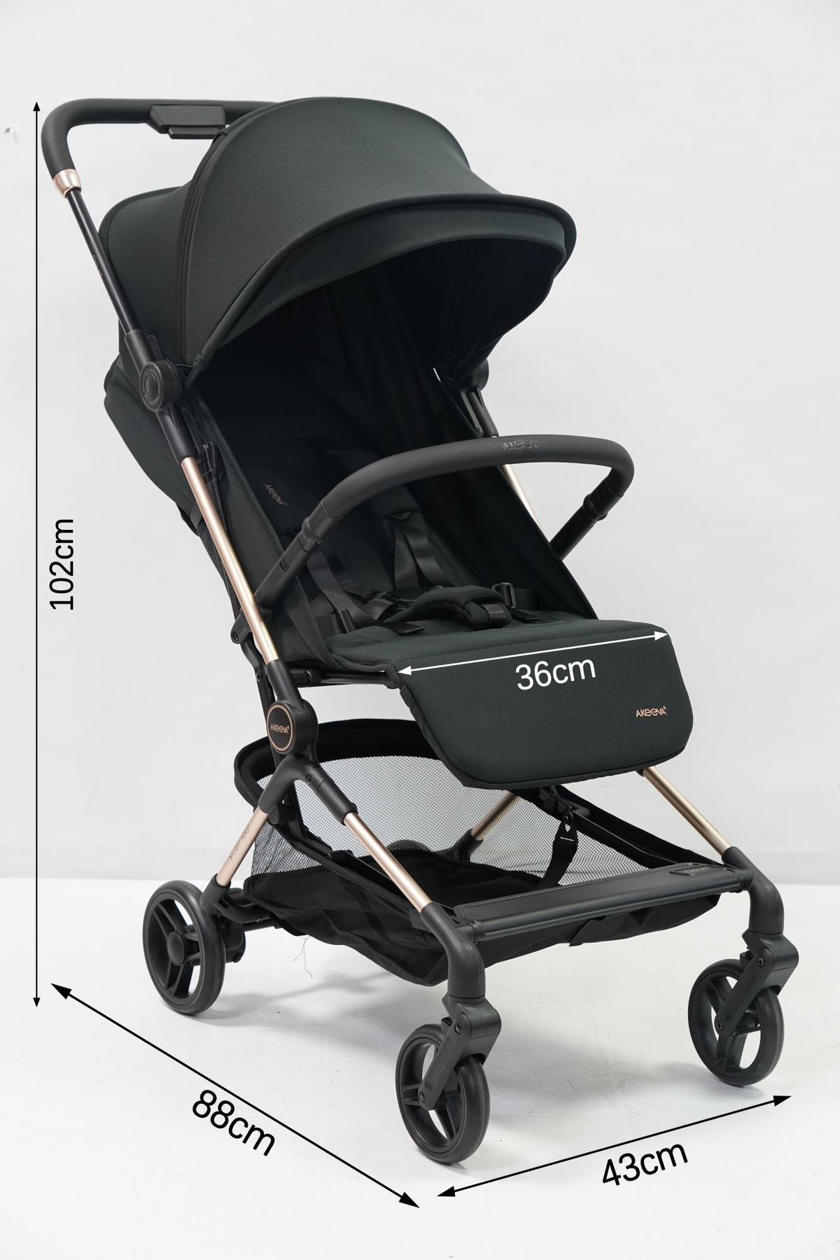 Akeeva Luxury Cabin-sized Stroller (Cloud)