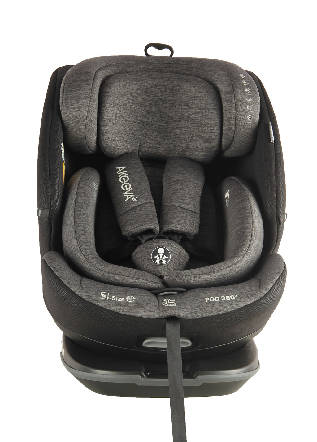 Akeeva 360 Rotate Isofix Carseat w/latch and Cocoon Protection (POD 360) w/ICC