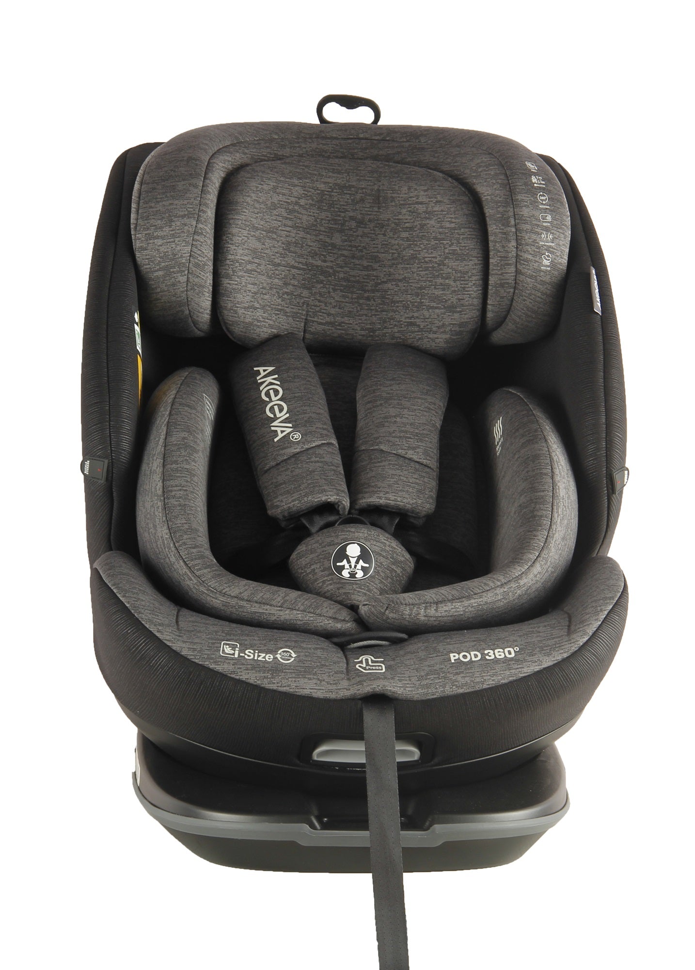 Akeeva 360 Rotate Isofix Carseat w/latch and Cocoon Protection (POD 360) w/ICC