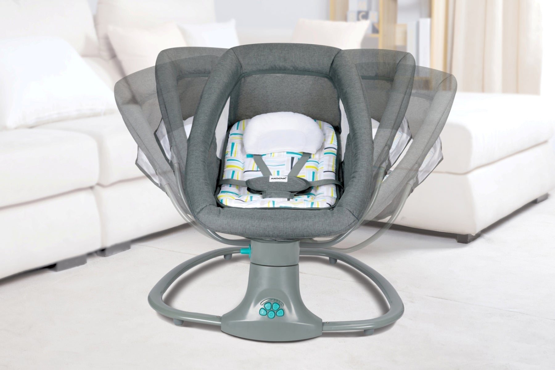 Akeeva Newborn to Toddler Reclinable Automatic Snoozer Swing (SNUGGLI)