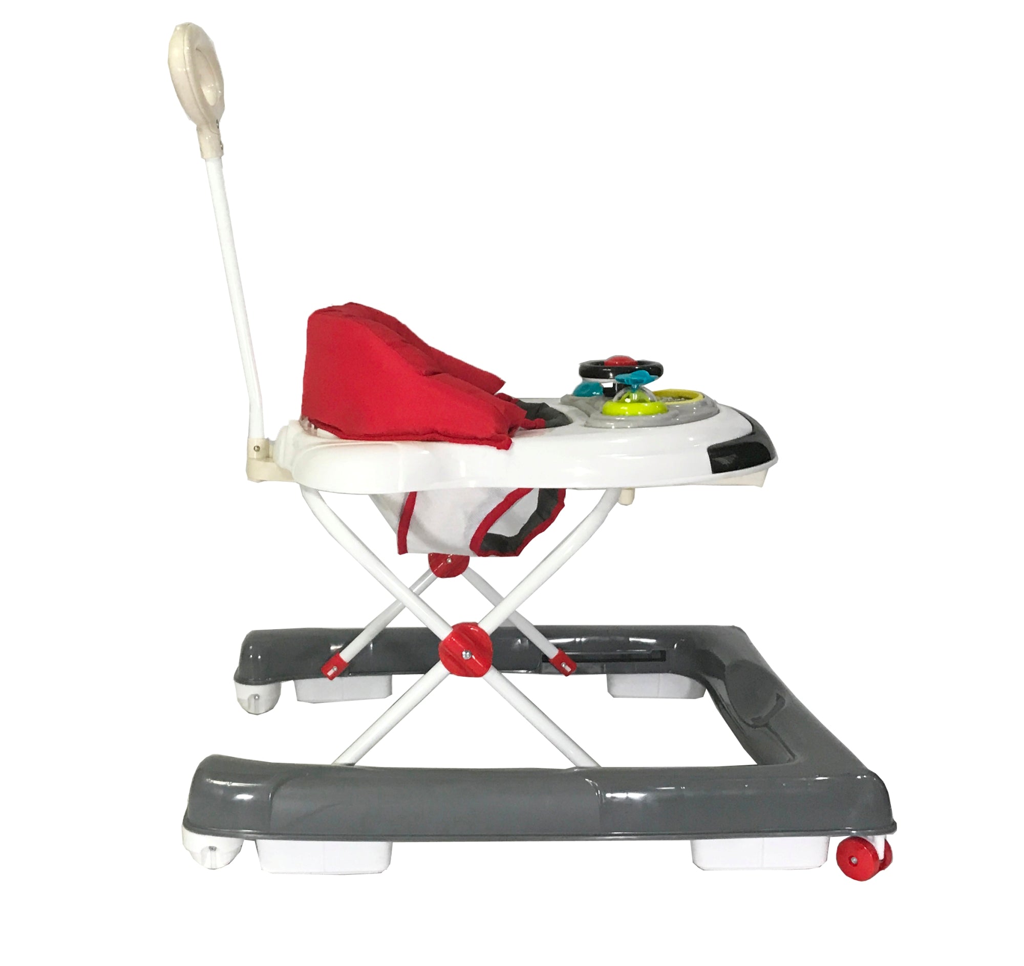 Akeeva Luxury U Shape Walker w/ Parent Handle (Grey)